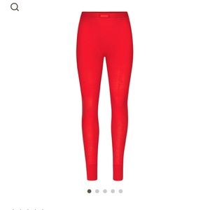 Skims cotton rib leggings color ruby size xs